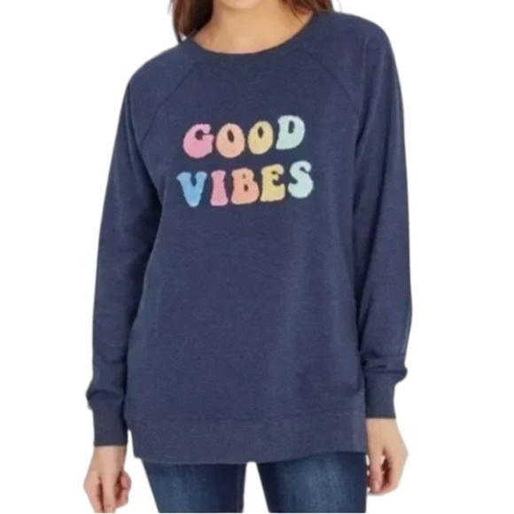 Wildfox Tops - LWildfox Oversized Graphic “Good Vibes” Sweatshirt